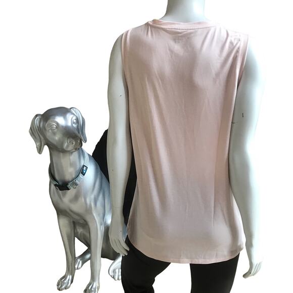 Athleta Blush Pink Polyester Lyocell Tank Top Women’s Size Large - Picture 3 of 5